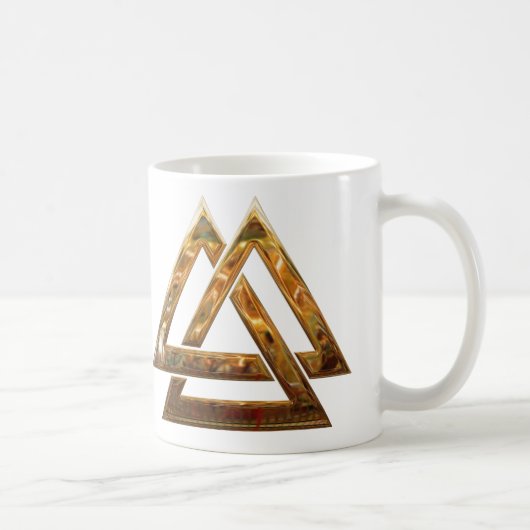 Valknut - Gold Kaffeetasse (Rechts)