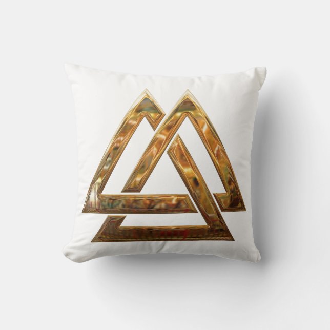 Valknut - Gold Kissen (Vorderseite)