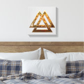 Valknut - Gold Leinwanddruck (Insitu (Schlafzimmer))