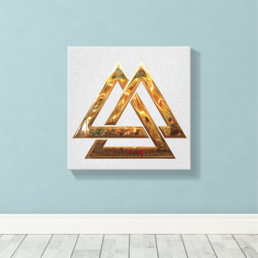 Valknut - Gold Leinwanddruck (Insitu (Holzboden))