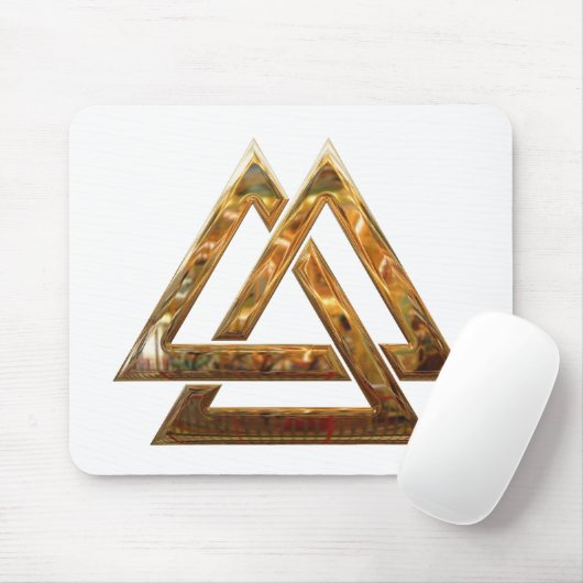 Valknut - Gold Mousepad (Mit Mouse)