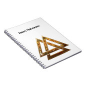 Valknut - Gold Notizblock (Rechte Seite)