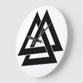 Valknut Große Wanduhr (Winkel)