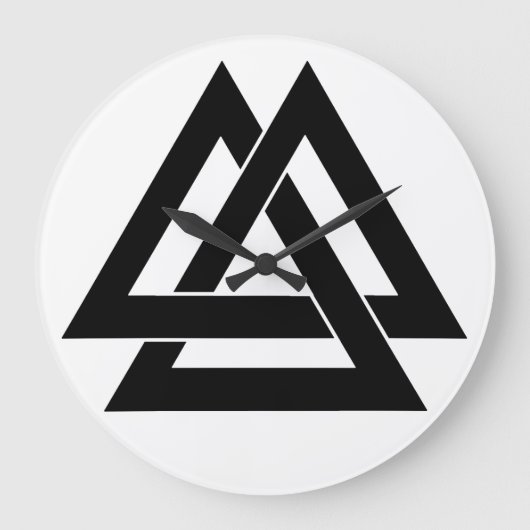Valknut Große Wanduhr (Vorderseite)