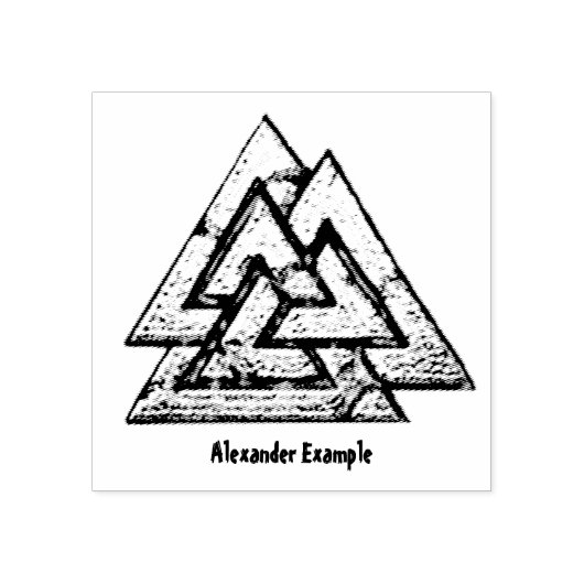 Valknut Gummistempel (Prägung)
