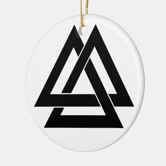 Valknut Keramikornament (Links)