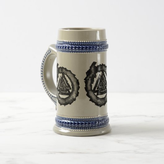 Valknut (Ouroboros) Bierglas (Vorderseite Links)