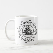 Valknut - Runen - 9 Edelsteine Tugend Tasse