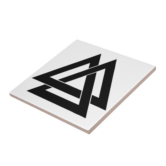 Valknut - Schwarz Fliese (Seite)