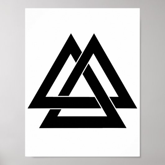 Valknut - Schwarz Poster (Vorne)