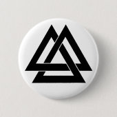 Valknut - Schwarzes Button (Vorderseite)