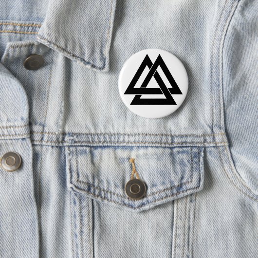 Valknut - Schwarzes Button (Beispiel)