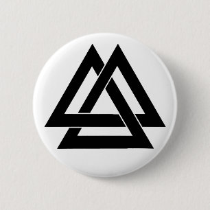 Valknut - Schwarzes Button