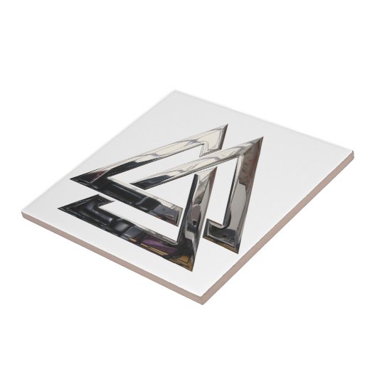 Valknut - silber fliese (Seite)