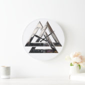 Valknut - silber große wanduhr (Zuhause)