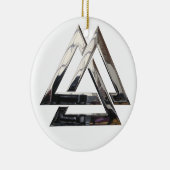 Valknut - Silber Keramikornament (Rechts)