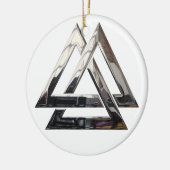 Valknut - Silber Keramikornament (Links)