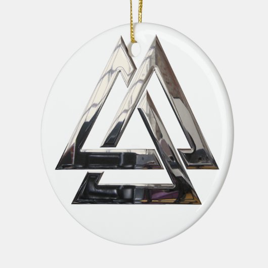 Valknut - Silber Keramikornament (Links)