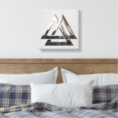 Valknut - silber leinwanddruck (Insitu (Schlafzimmer))