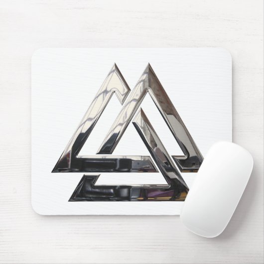 Valknut - Silber Mousepad (Mit Mouse)