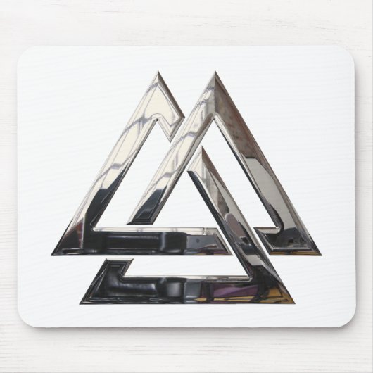 Valknut - Silber Mousepad (Vorne)