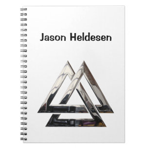 Valknut - silber notizblock