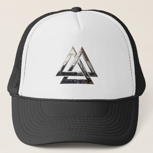 Valknut - Silber Truckerkappe (Vorderseite)