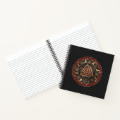 Valknut Symbol Black and Red Leather and gold Notizblock (Innenseite)