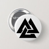 Valknut Symbol triquetra Button (Vorne & Hinten)