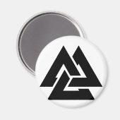 Valknut Symbol triquetra Magnet (Vorderseite/Rückseite)