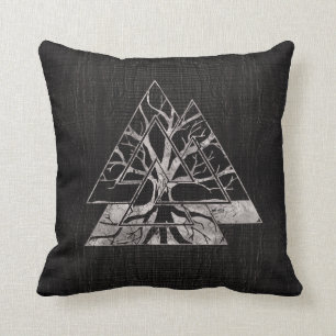 Valknut Symbol und Baum des Lebens - Yggdrasil Kissen