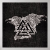 Valknut Symbol und Raven Poster (Vorne)