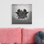 Valknut Symbol und Ravens Leinwanddruck (Insitu (Wohnzimmer))