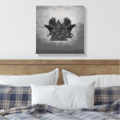 Valknut Symbol und Ravens Leinwanddruck (Insitu (Schlafzimmer))