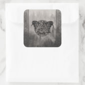 Valknut Symbol und Ravens Quadratischer Aufkleber (Tasche)