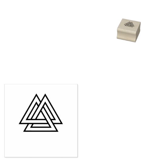 Valknut-Symbolvariante Gummistempel (Stempel)