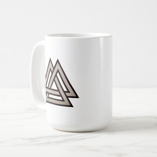 Valknut-Symbolvariante Kaffeetasse (Vorderseite Links)