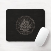 Valknut und Baum des Lebens Yggrdrasil Mousepad (Mit Mouse)