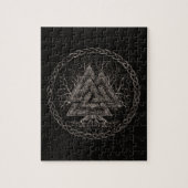 Valknut und Baum des Lebens Yggrdrasil Puzzle (Vertikal)