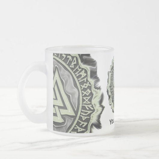 Valknut (vertrocknet) mattglastasse (Links)