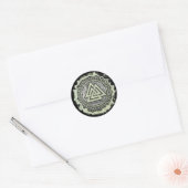 Valknut (vertrocknet) runder aufkleber (Umschlag)
