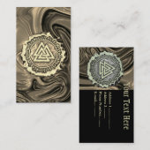 Valknut (vertrocknet) visitenkarte (Vorne/Hinten)