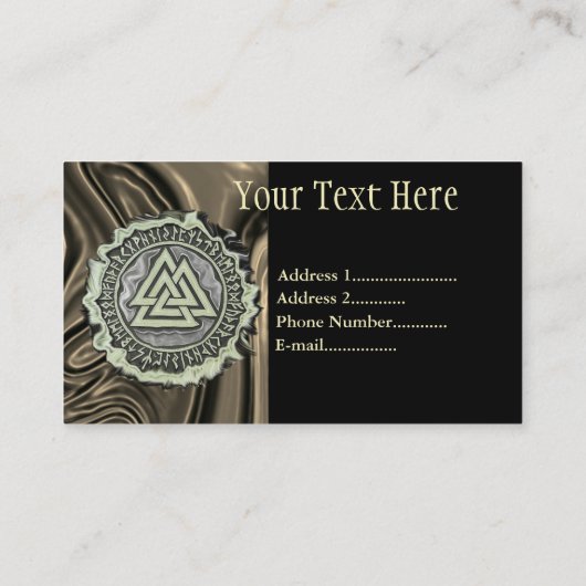 Valknut (vertrocknet) visitenkarte (Rückseite)