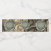 Valknut (vertrocknet) wasserflaschenetikett (Einzelnes Label)