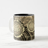 Valknut (vertrocknet) zweifarbige tasse (Vorderseite Links)