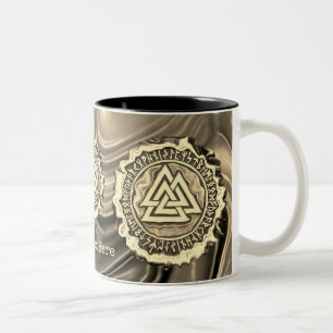 Valknut (vertrocknet) zweifarbige tasse