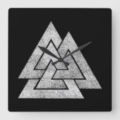 Valknut Vibration Design Quadratische Wanduhr (Vorderseite)