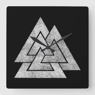 Valknut Vibration Design Quadratische Wanduhr