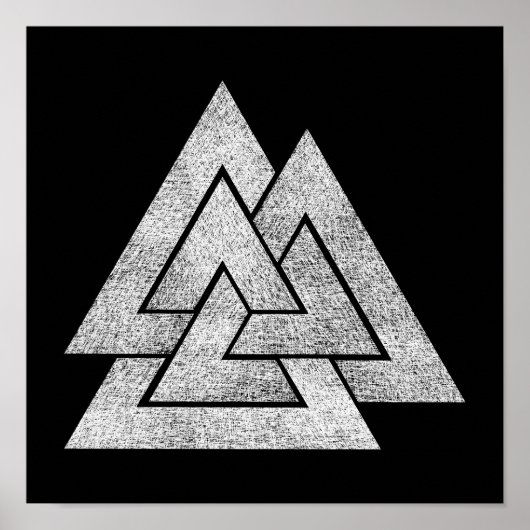 Valknut Viking Design Poster (Vorne)