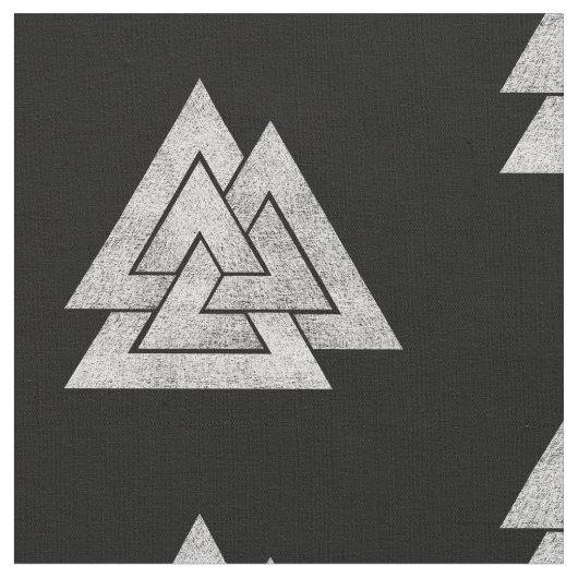 Valknut Viking Design Stoff (Nahaufnahme)